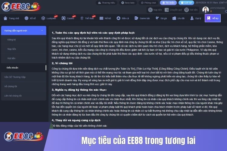 Mục tiêu của EE88 trong tương lai